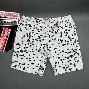 FUCKING AWESOME Board Hybrid Shorts Black and White Splatter Printed streetwear
